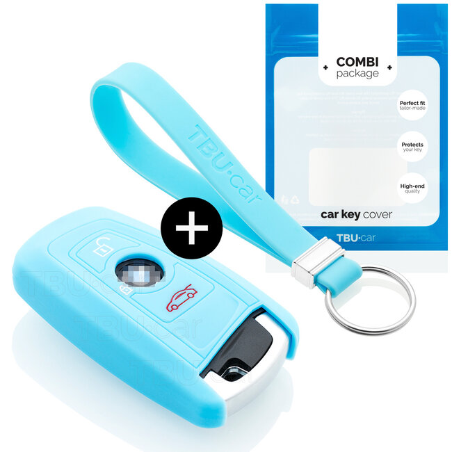 Funda Carcasa llave compatible con BMW - Funda de Silicona - Cover de Llave Coche - Azul claro