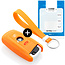 Capa para chave do carro compatível com BMW - Capa Protetora de Chave Remota de Silicone - Tampa Remota FOB - Laranja