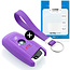 Capa para chave do carro compatível com BMW - Capa Protetora de Chave Remota de Silicone - Tampa Remota FOB - Roxo
