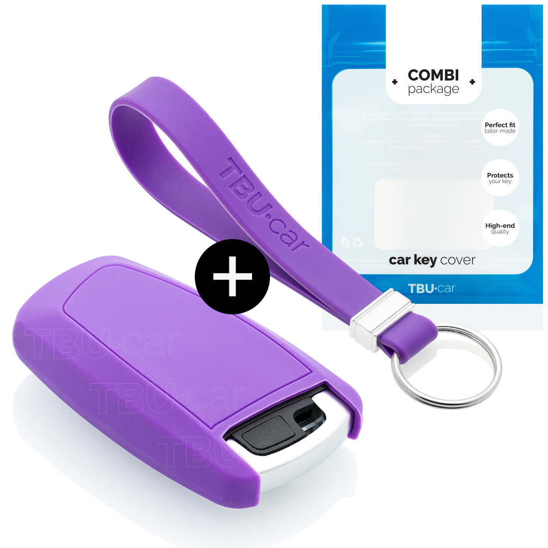 TBU car TBU car Car key cover compatible with BMW - Silicone Protective Remote Key Shell - FOB Case Cover - Purple