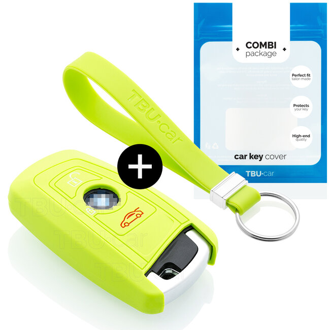 Capa para chave do carro compatível com BMW - Capa Protetora de Chave Remota de Silicone - Tampa Remota FOB - Verde lima