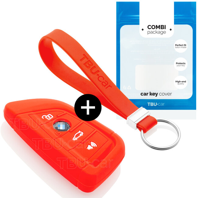 Funda Carcasa llave compatible con BMW - Funda de Silicona - Cover de Llave Coche - Rojo