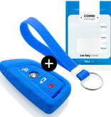 TBU car BMW Capa Silicone Chave do carro - Capa protetora - Tampa remota FOB - Azul