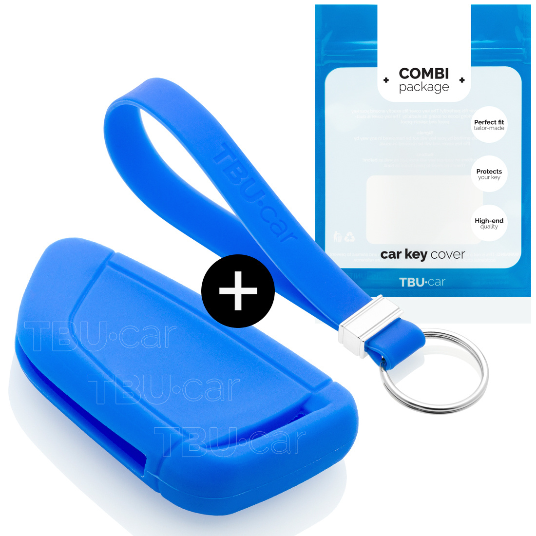 TBU car BMW Capa Silicone Chave do carro - Capa protetora - Tampa remota FOB - Azul