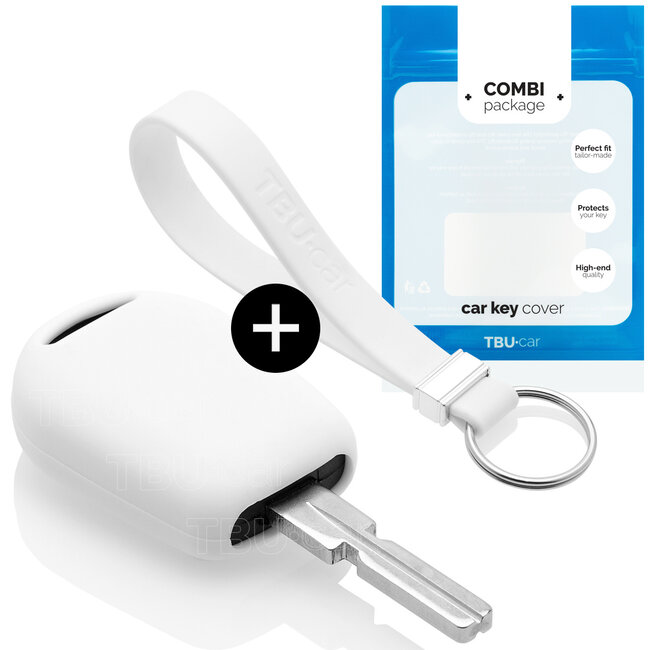 Car key cover compatible with BMW - Silicone Protective Remote Key Shell - FOB Case Cover - White