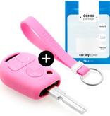 TBU car TBU car Car key cover compatible with BMW - Silicone Protective Remote Key Shell - FOB Case Cover - Pink