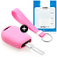 Capa para chave do carro compatível com BMW - Capa Protetora de Chave Remota de Silicone - Tampa Remota FOB - Rosa