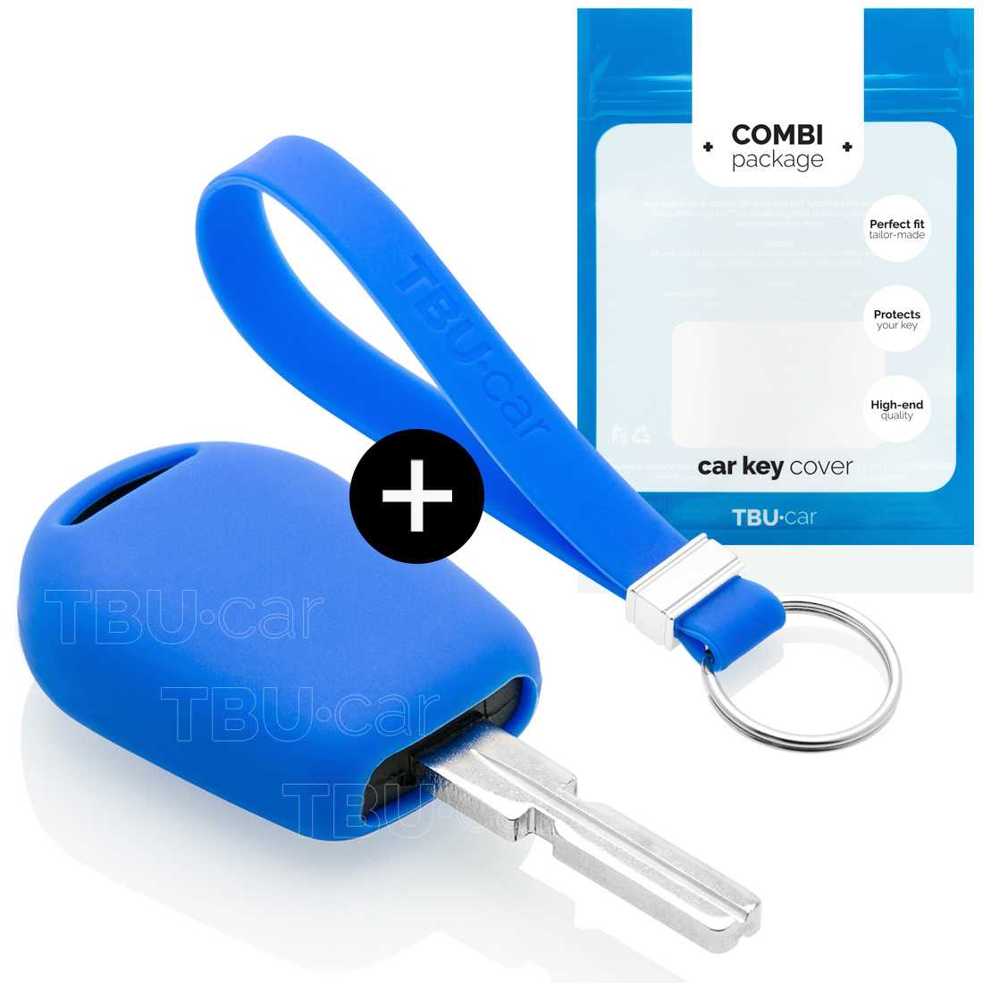 TBU car BMW Capa Silicone Chave do carro - Capa protetora - Tampa remota FOB - Azul