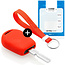 Capa para chave do carro compatível com BMW - Capa Protetora de Chave Remota de Silicone - Tampa Remota FOB - Vermelho