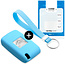 Funda Carcasa llave compatible con Citroën - Funda de Silicona - Cover de Llave Coche - Azul claro