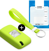 TBU car TBU car Car key cover compatible with Citroën - Silicone Protective Remote Key Shell - FOB Case Cover - Lime green