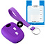 Capa para chave do carro compatível com Citroën - Capa Protetora de Chave Remota de Silicone - Tampa Remota FOB - Roxo
