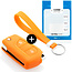 Housse de Protection clé compatible avec Citroën - Coque Cover Housse étui en Silicone - Orange