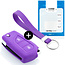 Housse de Protection clé compatible avec Citroën - Coque Cover Housse étui en Silicone - Violet