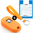 Capa para chave do carro compatível com Citroën - Capa Protetora de Chave Remota de Silicone - Tampa Remota FOB - Laranja