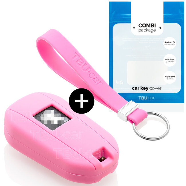 Car key cover compatible with Citroën - Silicone Protective Remote Key Shell - FOB Case Cover - Pink