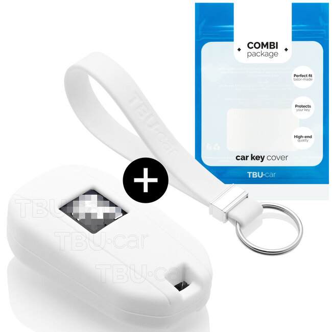 Capa para chave do carro compatível com Citroën - Capa Protetora de Chave Remota de Silicone - Tampa Remota FOB - Branco