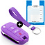 Capa para chave do carro compatível com Citroën - Capa Protetora de Chave Remota de Silicone - Tampa Remota FOB - Roxo