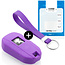 Capa para chave do carro compatível com Citroën - Capa Protetora de Chave Remota de Silicone - Tampa Remota FOB - Roxo