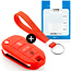 Capa para chave do carro compatível com Citroën - Capa Protetora de Chave Remota de Silicone - Tampa Remota FOB - Vermelho