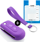 TBU car Citro√´n Capa Silicone Chave do carro - Capa protetora - Tampa remota FOB - Roxo