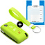 Housse de Protection clé compatible avec Citroën - Coque Cover Housse étui en Silicone - Citron vert