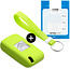 Housse de Protection clé compatible avec Citroën - Coque Cover Housse étui en Silicone - Citron vert