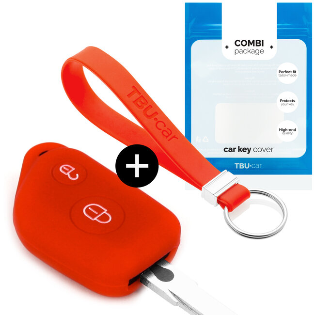 Funda Carcasa llave compatible con Citroën - Funda de Silicona - Cover de Llave Coche - Rojo