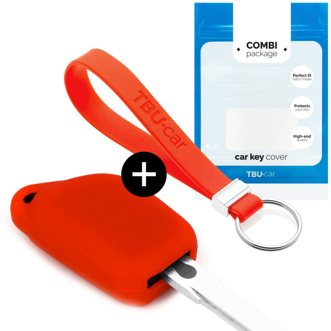 Capa para chave do carro compatível com Citroën - Capa Protetora de Chave Remota de Silicone - Tampa Remota FOB - Vermelho