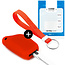 Sleutel cover compatibel met Citroën - Silicone sleutelhoesje - beschermhoesje autosleutel - Rood