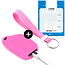 Funda Carcasa llave compatible con Citroën - Funda de Silicona - Cover de Llave Coche - Rosa