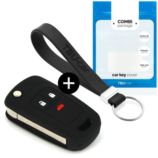 Funda Carcasa llave compatible con Chevrolet - Funda de Silicona - Cover de Llave Coche - Negro