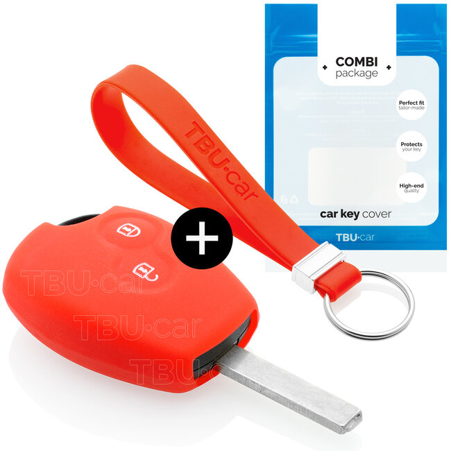 Capa para chave do carro compatível com Dacia - Capa Protetora de Chave Remota de Silicone - Tampa Remota FOB - Vermelho