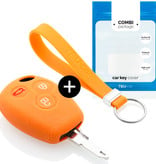 TBU car TBU car Car key cover compatible with Dacia - Silicone Protective Remote Key Shell - FOB Case Cover - Orange
