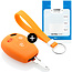 Capa para chave do carro compatível com Dacia - Capa Protetora de Chave Remota de Silicone - Tampa Remota FOB - Laranja