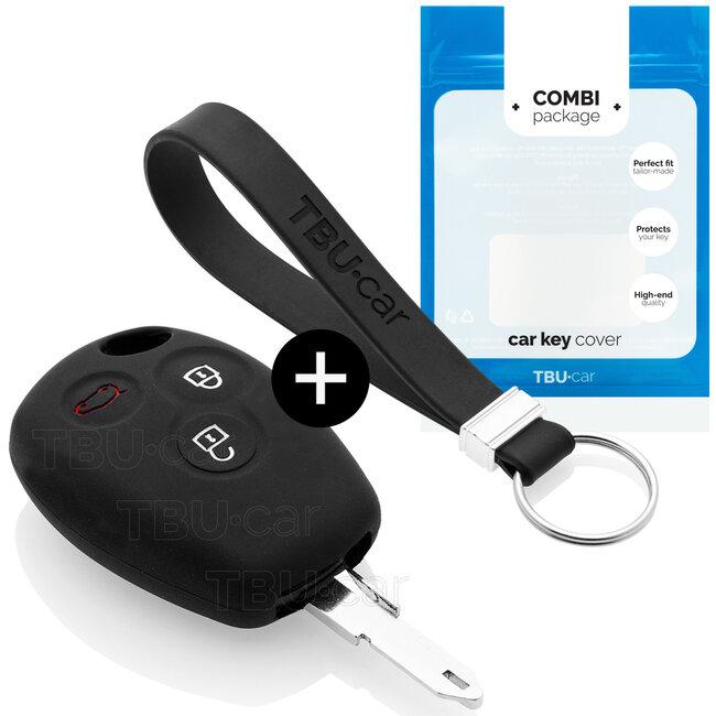 Sleutel cover compatibel met Dacia - Silicone sleutelhoesje - beschermhoesje autosleutel - Zwart