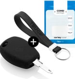 TBU car TBU car Car key cover compatible with Dacia - Silicone Protective Remote Key Shell - FOB Case Cover - Black