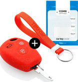 TBU car TBU car Car key cover compatible with Dacia - Silicone Protective Remote Key Shell - FOB Case Cover - Red