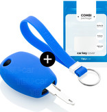 TBU car TBU car Car key cover compatible with Dacia - Silicone Protective Remote Key Shell - FOB Case Cover - Blue