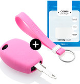 TBU car Dacia Capa Silicone Chave do carro - Capa protetora - Tampa remota FOB - Rosa