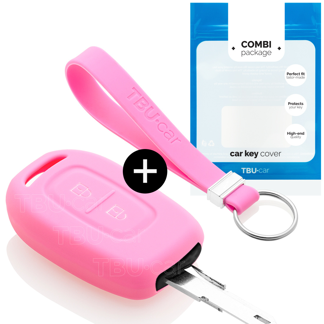 TBU car Dacia Capa Silicone Chave do carro - Capa protetora - Tampa remota FOB - Rosa