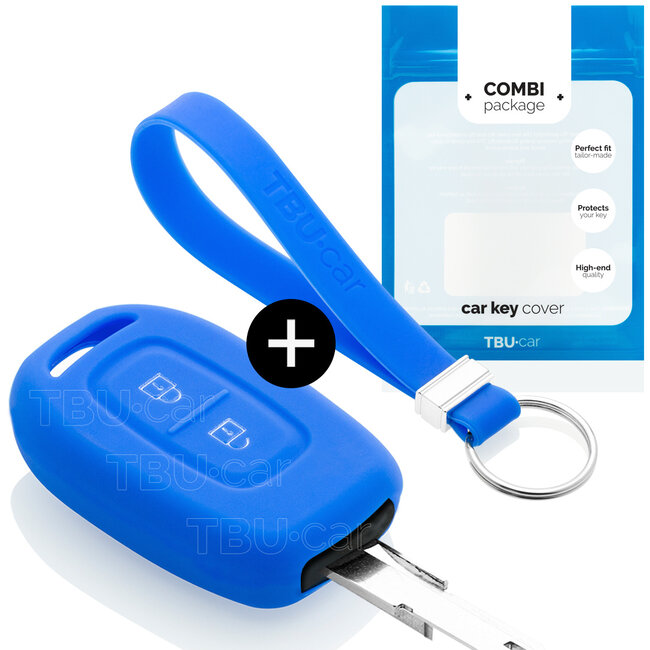 Funda Carcasa llave compatible con Dacia - Funda de Silicona - Cover de Llave Coche - Azul