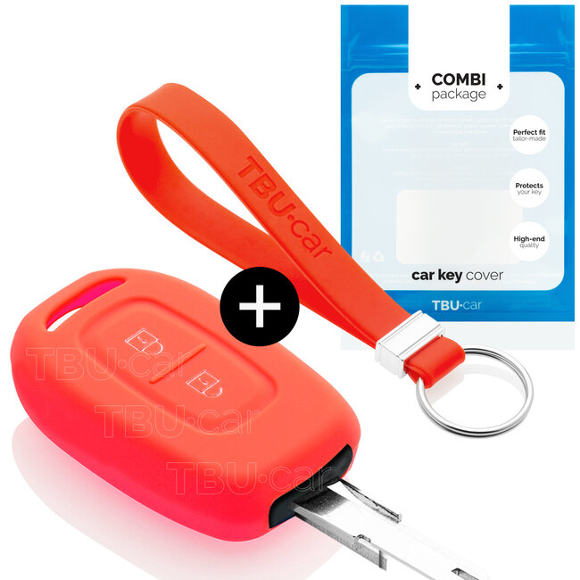 Housse de Protection clé compatible avec Dacia - Coque Cover Housse étui en Silicone - Rouge