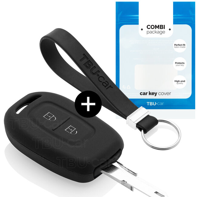 Housse de Protection clé compatible avec Dacia - Coque Cover Housse étui en Silicone - Noir