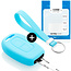 Capa para chave do carro compatível com Dacia - Capa Protetora de Chave Remota de Silicone - Tampa Remota FOB - Azul claro
