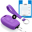 Funda Carcasa llave compatible con Dacia - Funda de Silicona - Cover de Llave Coche - Violeta