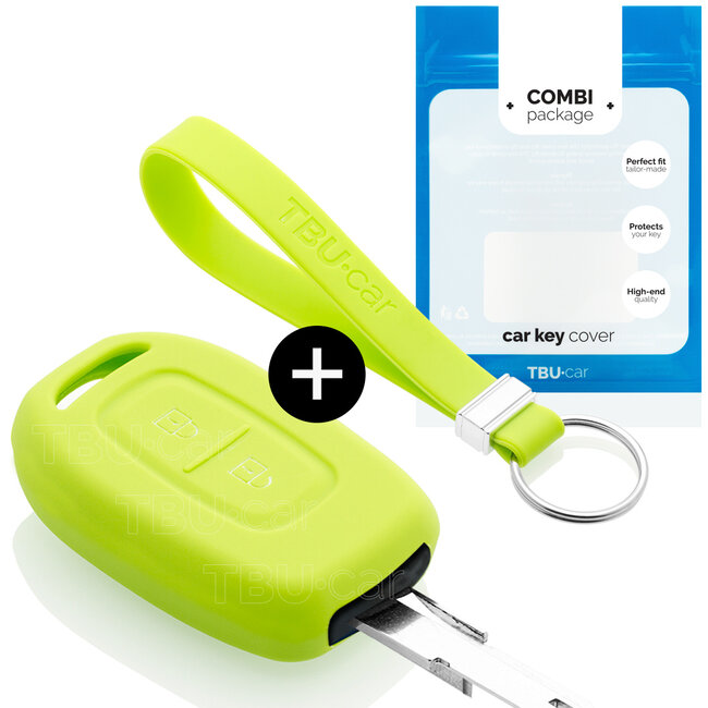 Capa para chave do carro compatível com Dacia - Capa Protetora de Chave Remota de Silicone - Tampa Remota FOB - Verde lima