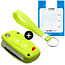 Capa para chave do carro compatível com Fiat - Capa Protetora de Chave Remota de Silicone - Tampa Remota FOB - Verde lima
