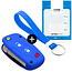 Capa para chave do carro compatível com Fiat - Capa Protetora de Chave Remota de Silicone - Tampa Remota FOB - Azul