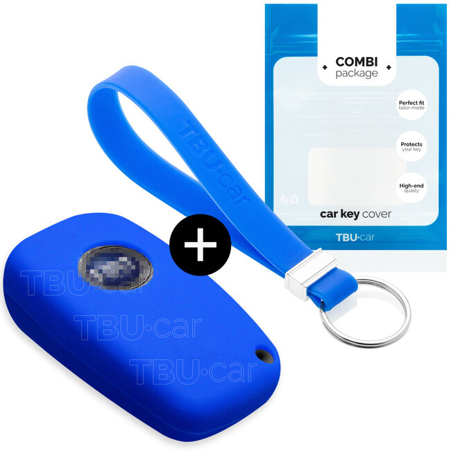 Capa para chave do carro compatível com Fiat - Capa Protetora de Chave Remota de Silicone - Tampa Remota FOB - Azul